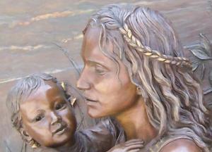 Mother,Child,ReliefSculpture,SoldierField,Chicago